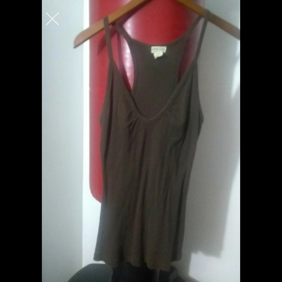 AMERICAN RAG RACERBACK MICRO RIBBED TANK TOP - Picture 2 of 4